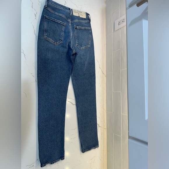 AGOLDE NWT denim jeans size 24 Riley Long High Rise Straight cypher - Picture 6 of 6